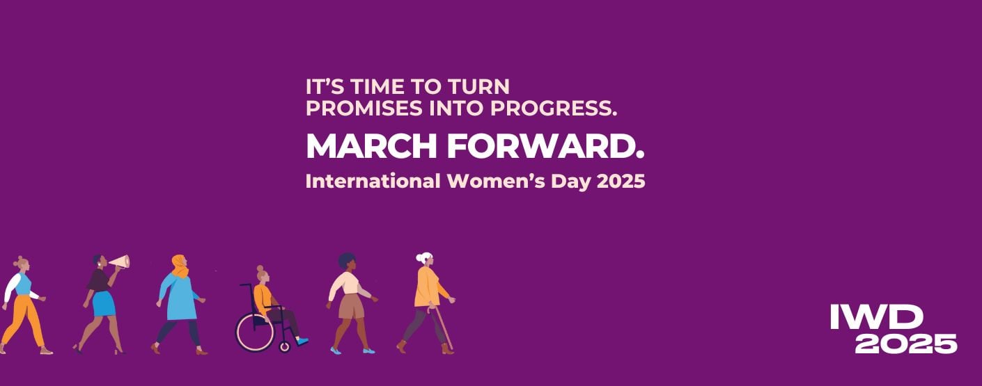 IWD 2025 Banner March Forward banner