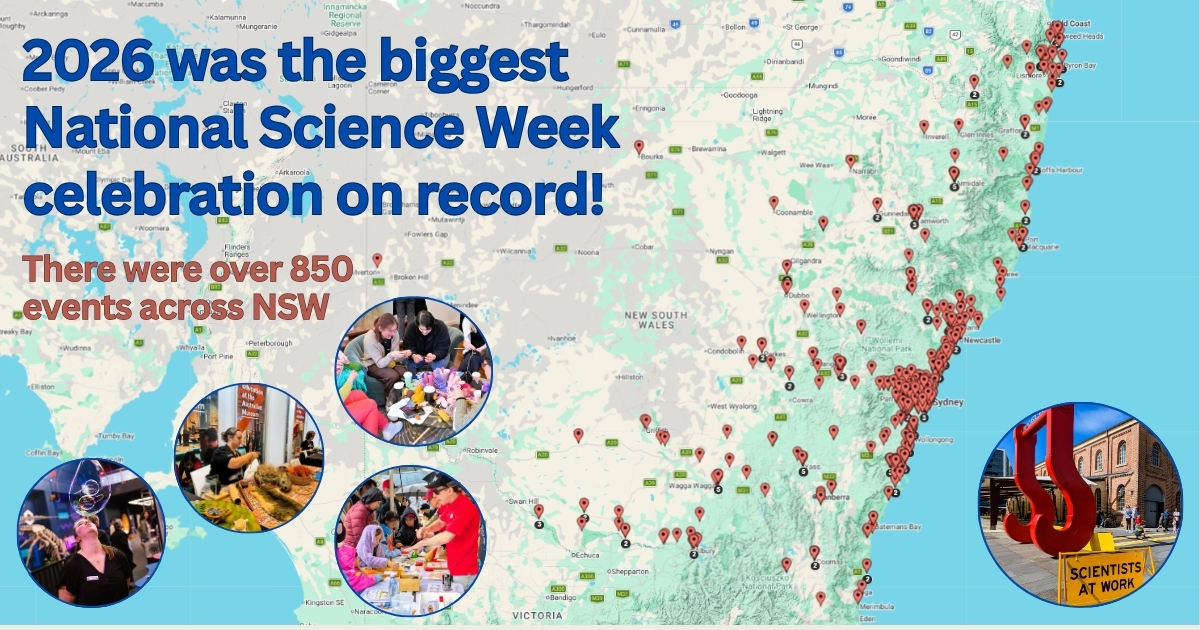 Distribution of National Science Week events across NSW in 2026